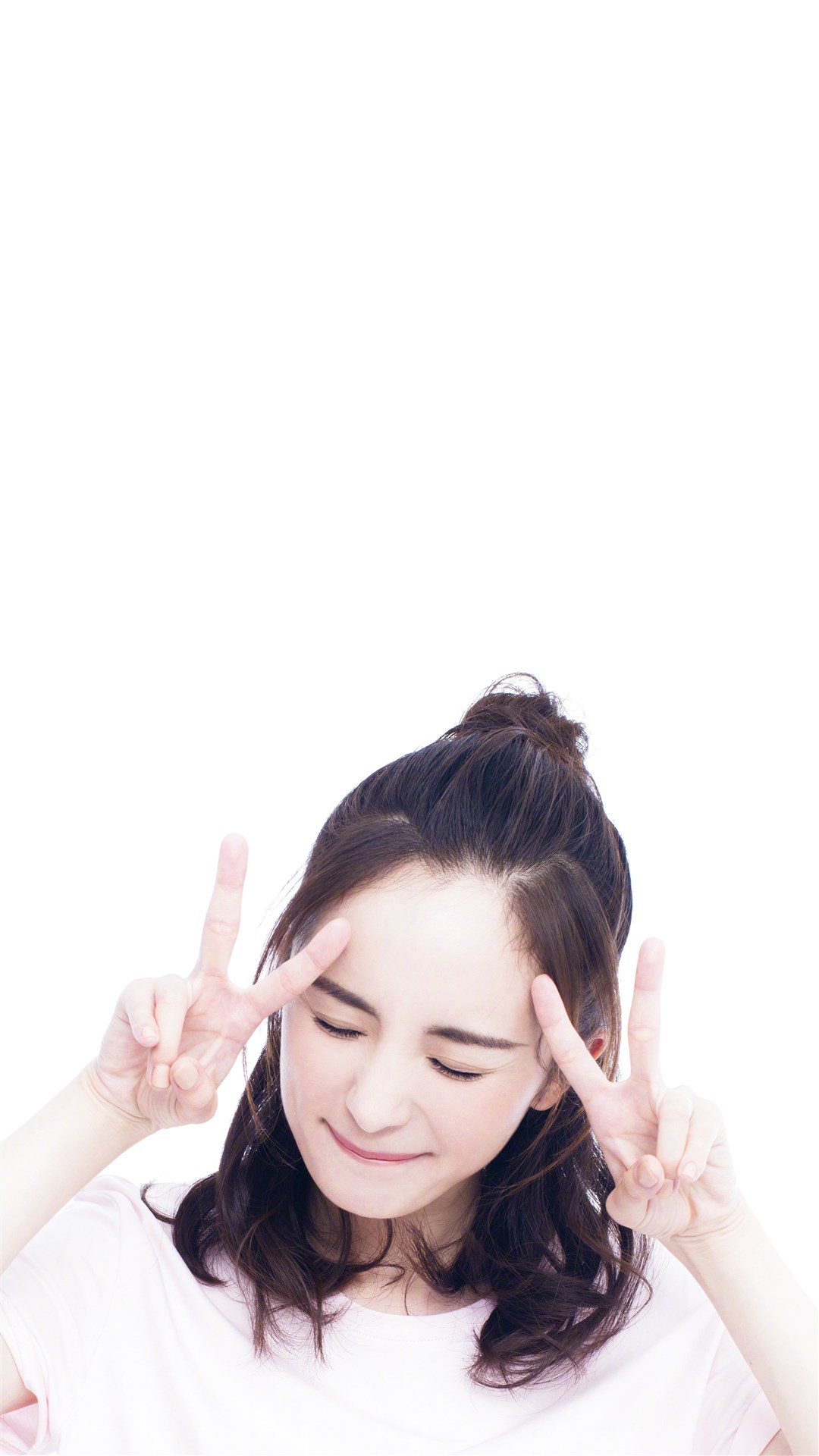 美女明星杨幂搞怪自拍iPhoneX壁纸
