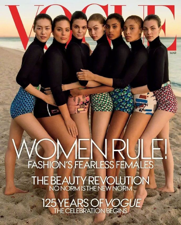 中国美女超模刘雯登上《Vogue US》4月刊封面图片