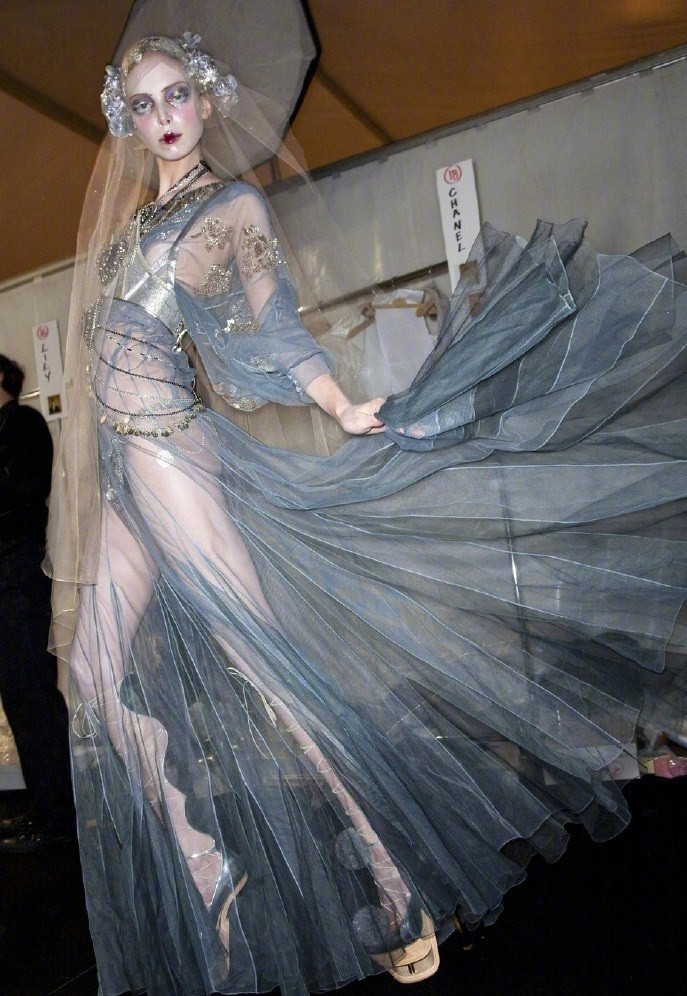 欧美美女模特演绎John Galliano Fall 2009 backstage妖艳