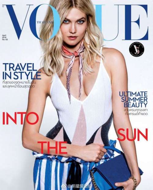 欧美美女明星Karlie Kloss 《VOGUE Thai》4月刊时尚封