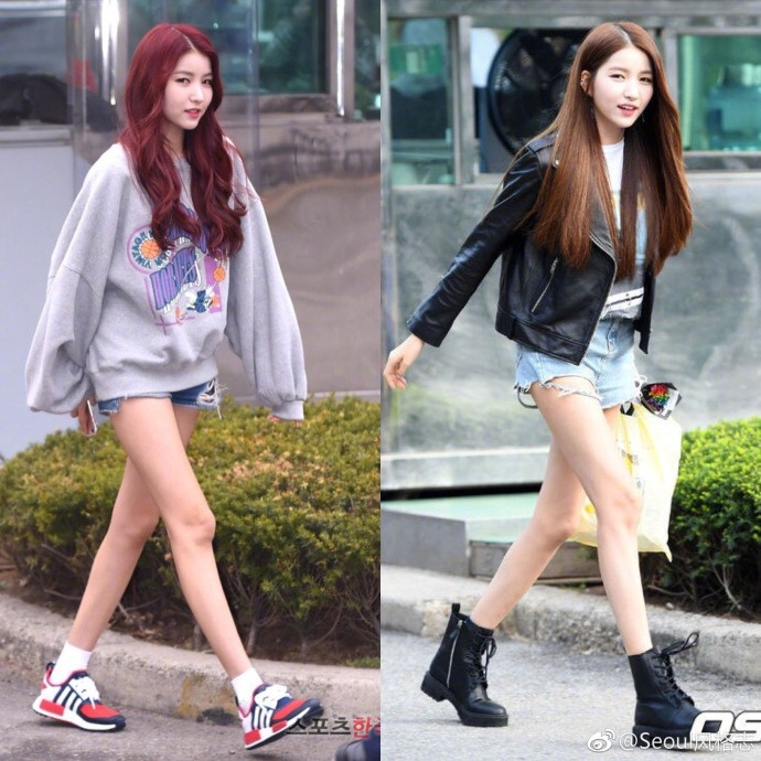 韩国美女明星Gfriend队长金韶情私服穿搭图片