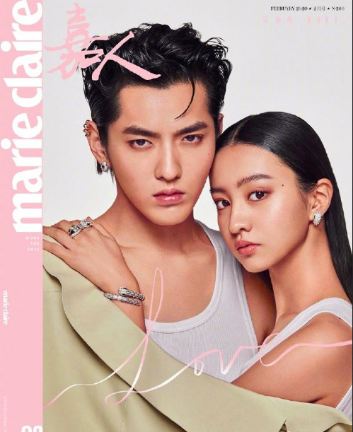 男明星吴亦凡与日本模特木村光希《嘉人Marie Claire》封面图片