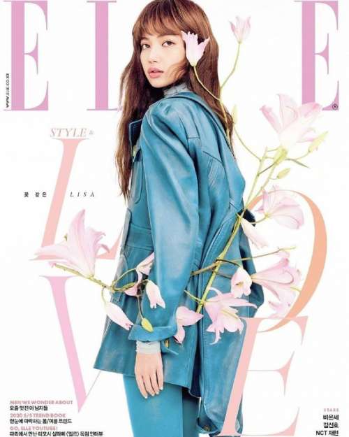 韩国美女明星blackpink成员Lisa登上《ELLE Korea》封面图片