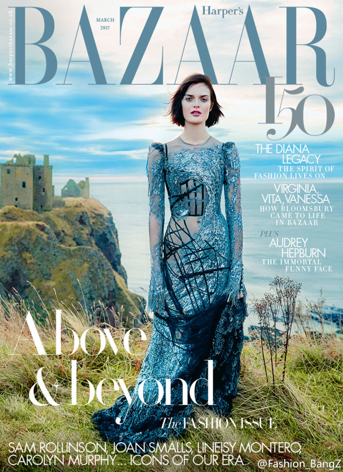 欧美超模Sam Rollinson英国版＂Harper's BAZAAR＂三月号