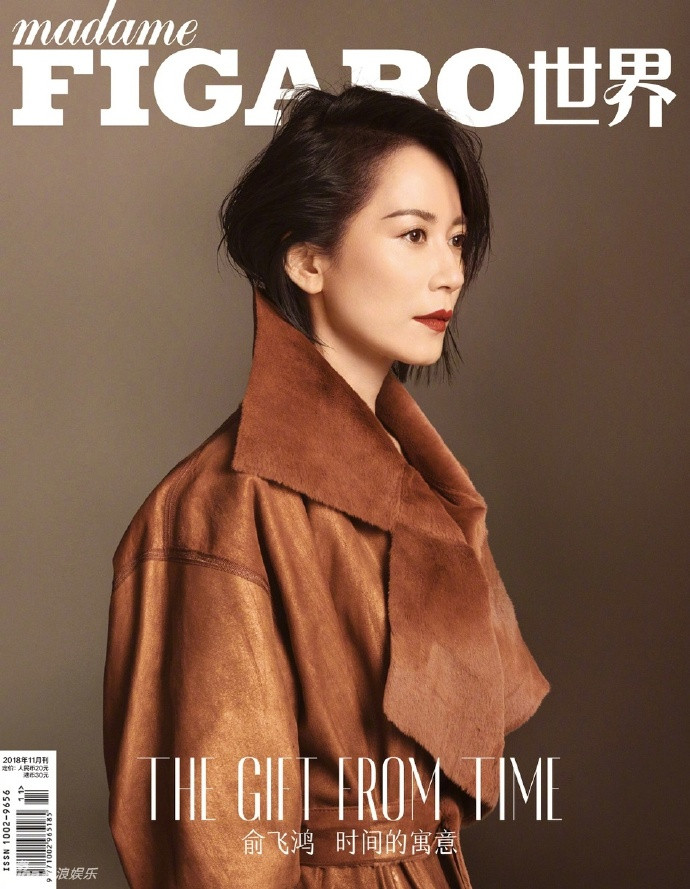 浙江美女明星俞飞鸿《MadameFigaro》11月刊封面图片