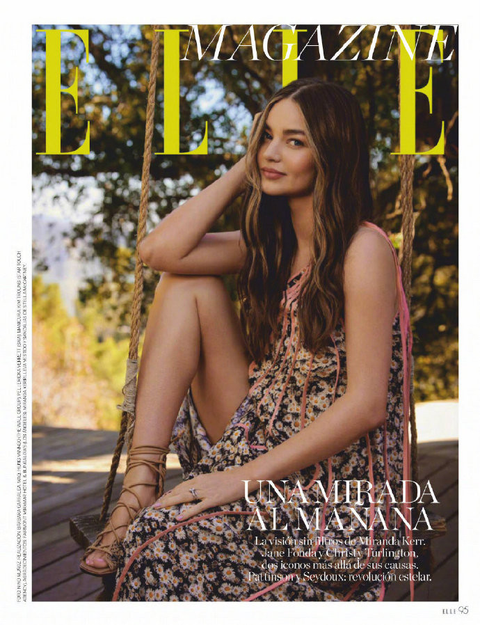 欧美美女明星Miranda Kerr《ELLE Spain》舒适田园系大片