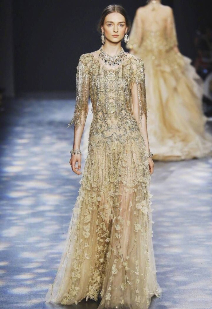 欧美美女模特演绎Marchesa Fall 2016 Ready-to-wear精致繁