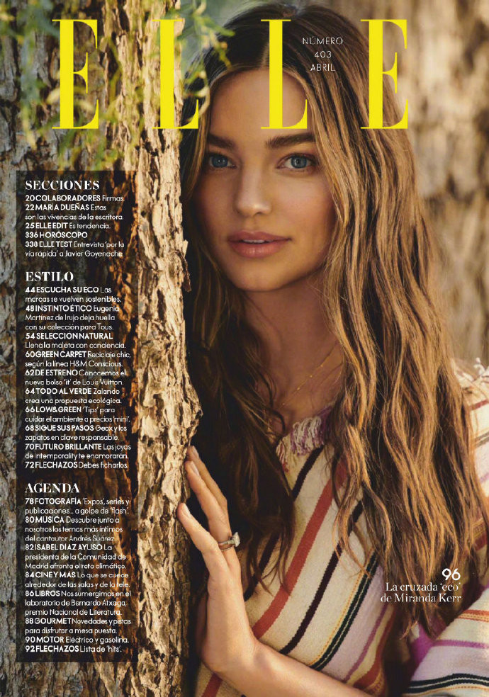 欧美美女明星Miranda Kerr《ELLE Spain》舒适田园系大片