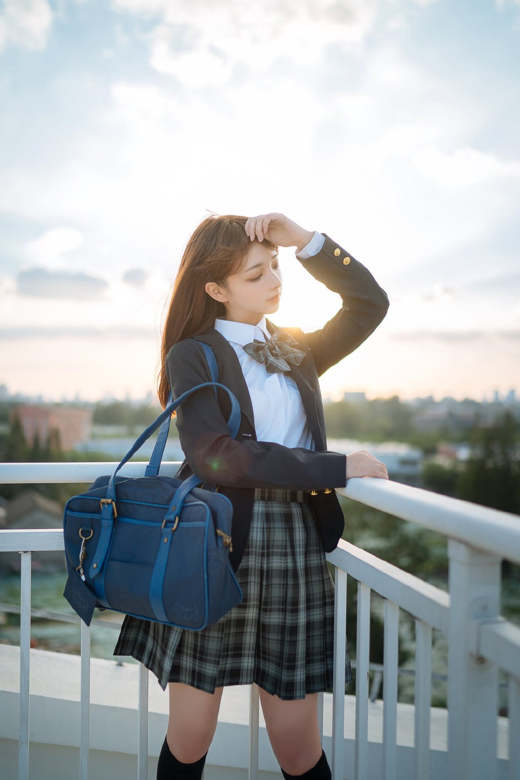 文艺JK制服美少女性感校园高清写真