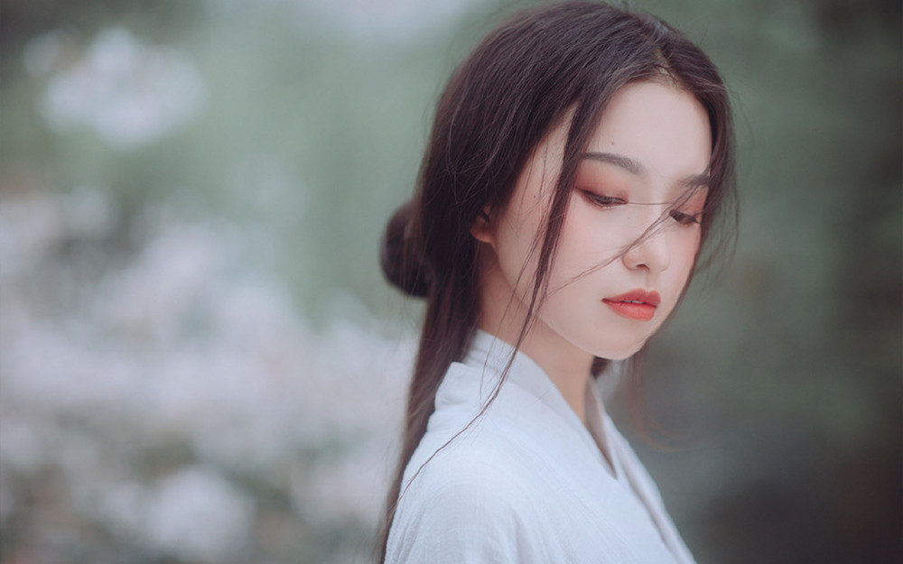 唯美古风白衣女子,白衣古装雪景图片唯美女生高清壁纸