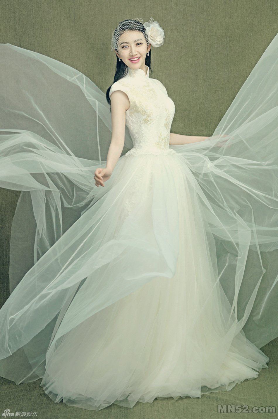 景甜唯美婚纱大片写真