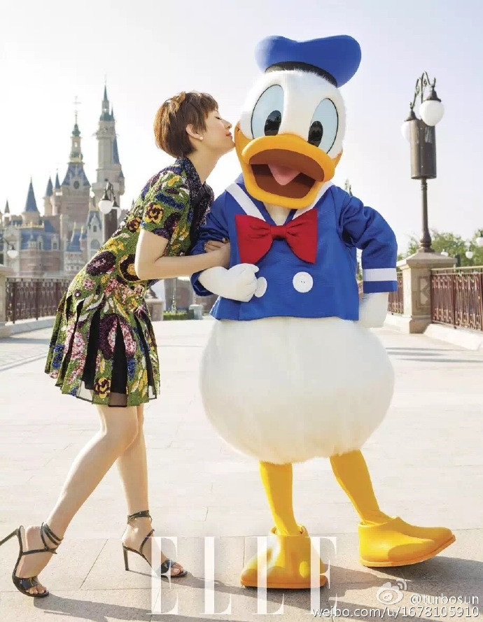 美女明星图片_娘娘孙俪6.1携手elle迪斯尼写真