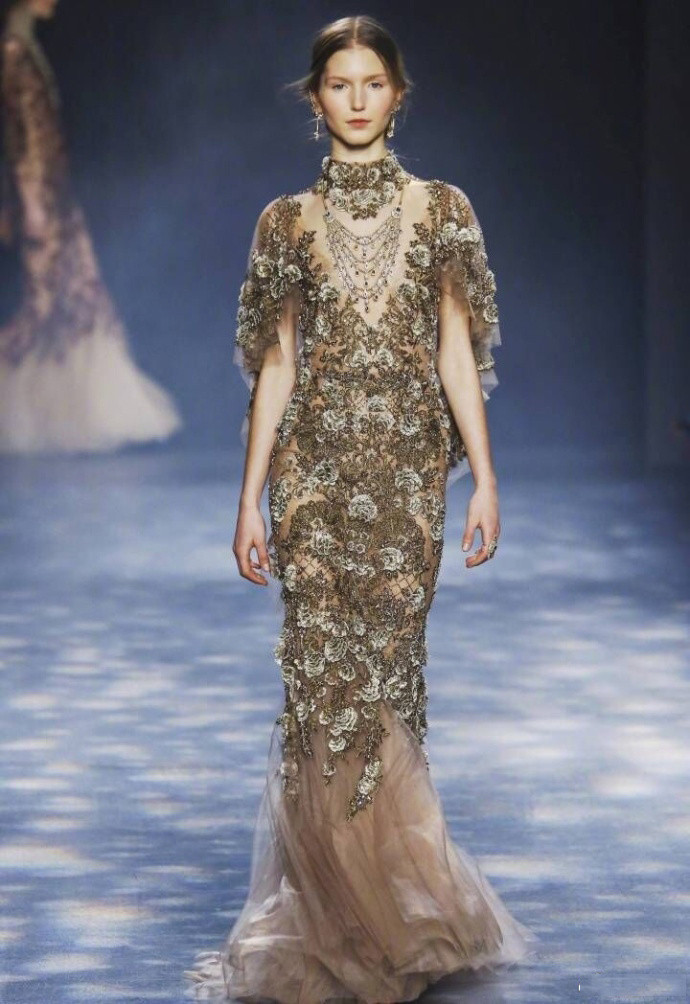 欧美美女模特演绎Marchesa Fall 2016 Ready-to-wear精致繁