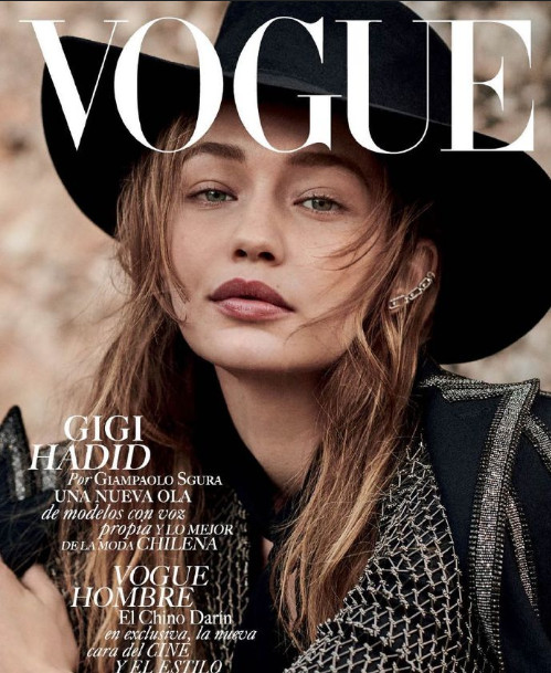 美国美女图片 维密天使模特Gigi Hadid《VOGUE》封面