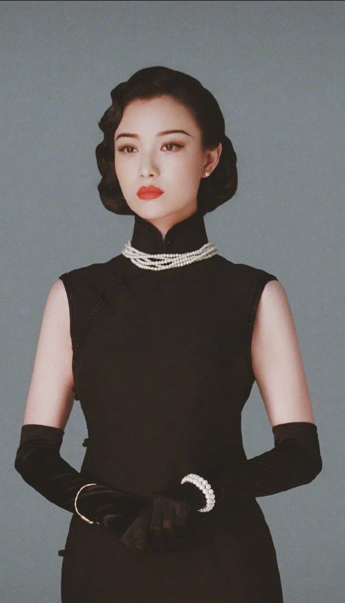 中国美女倪妮穿旗袍民国风情图片
