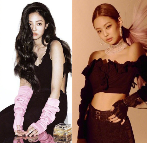 韩国女团blackpink成员Jennie的微胖女孩穿搭图片