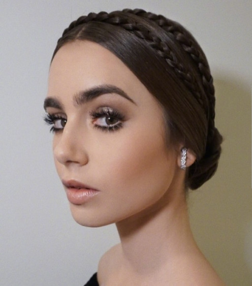 欧美美女明星Lily Collins精致妆容图片