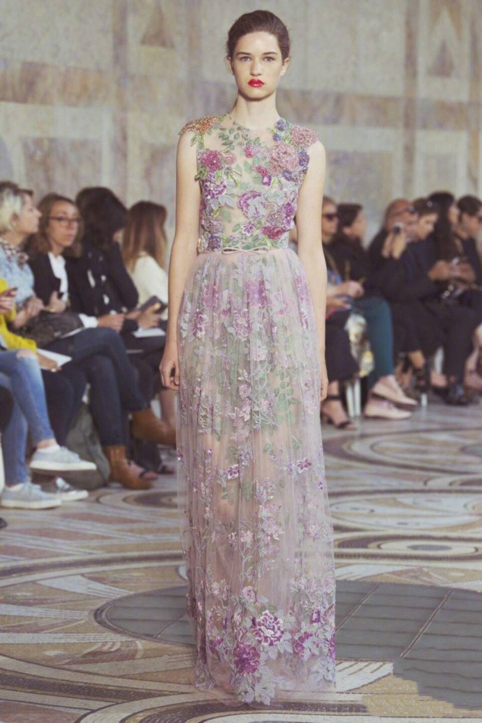 欧美美女模特演绎Giambattista Valli 2017高级定制晚礼