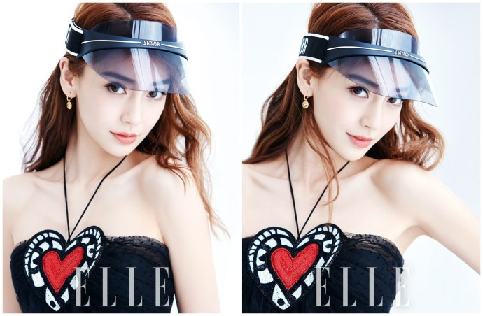 香港美女明星Angelababy《ELLE》封面混搭风格尽显活