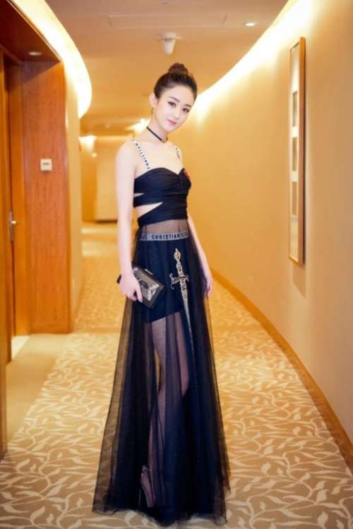 大眼美女明星赵丽颖的九款长裙礼服真的很仙人
