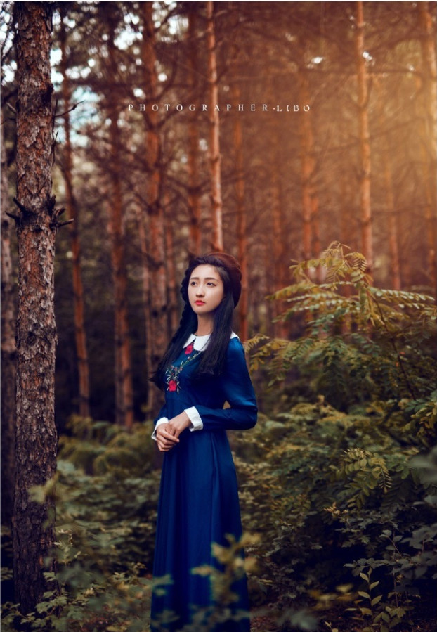 唯美美女校花写真_林妹妹复古森系唯美写真