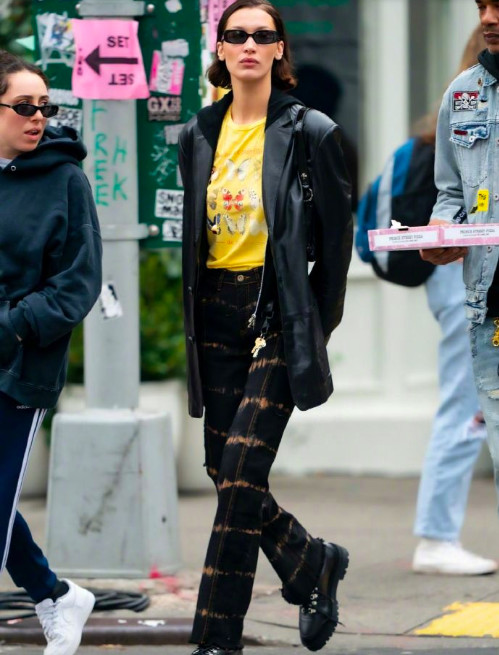 欧美美女模特Bella Hadid2019街拍穿搭图片