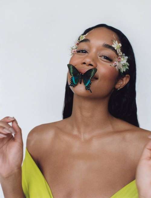 美国美女图片 欧美女演员Laura Harrier《W》杂志新