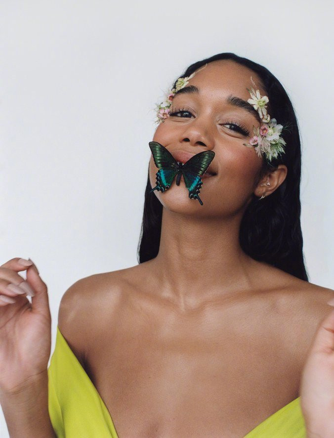 美国美女图片 欧美女演员Laura Harrier《W》杂志新