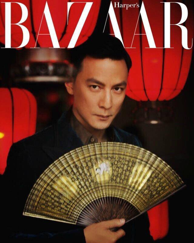 男明星图片;演员吴彦祖登时尚芭莎古风写真翩翩