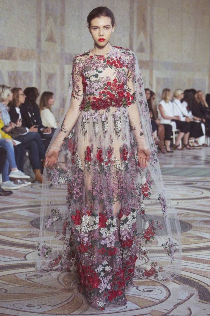 欧美美女模特演绎Giambattista Valli 2017高级定制晚礼