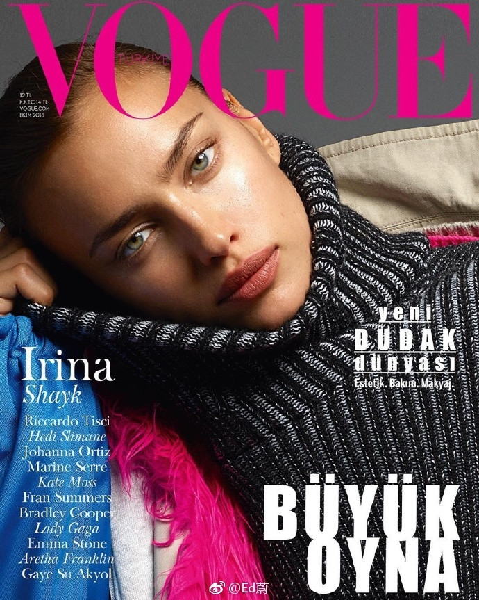 欧美美女超模Irina Shayk土耳其版VOGUE时尚封面大片