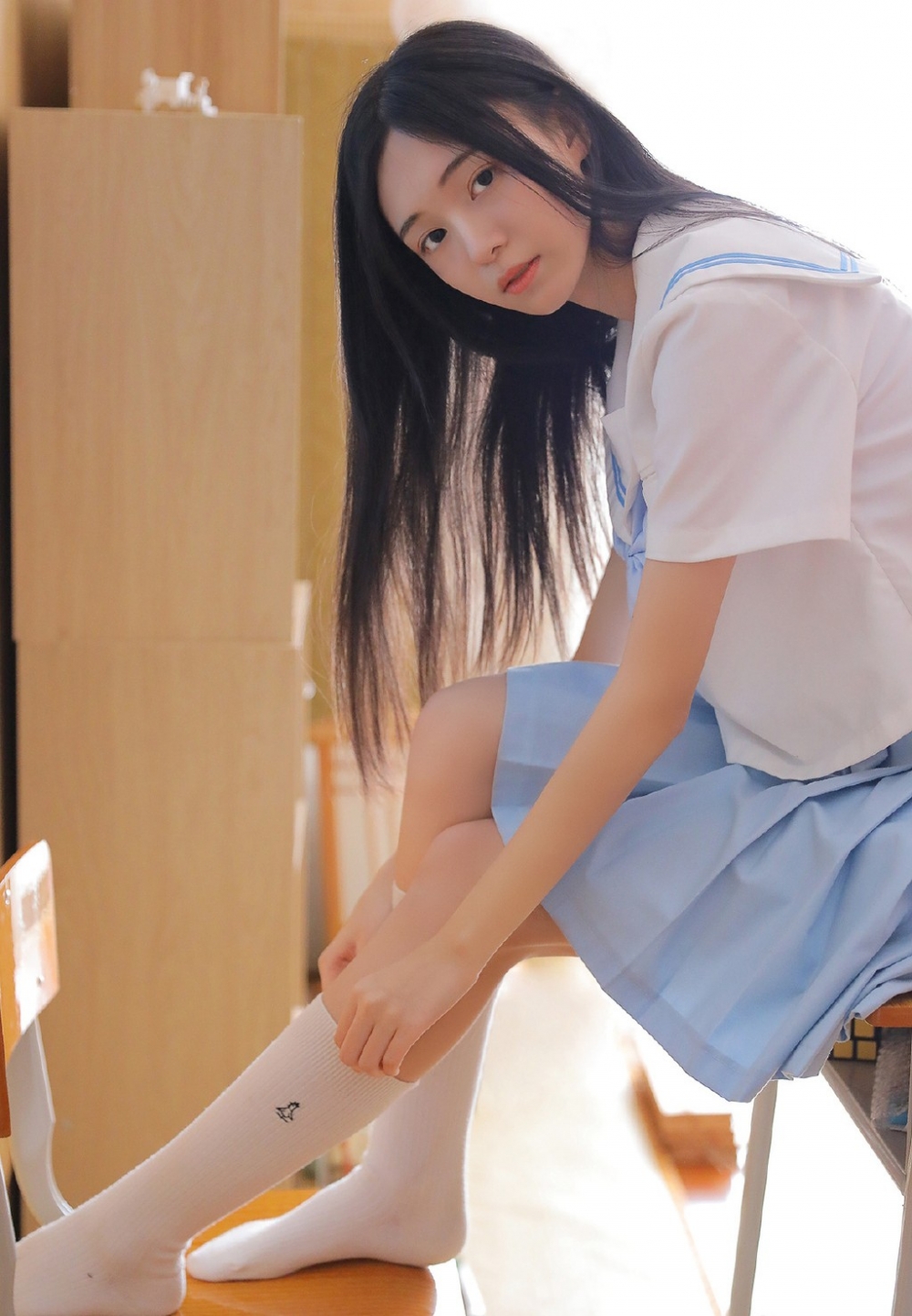 唯美学生妹JK制服,青涩养眼俏皮美女写真