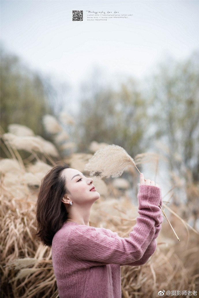 清纯美女SUSU深冬的芦苇唯美图片