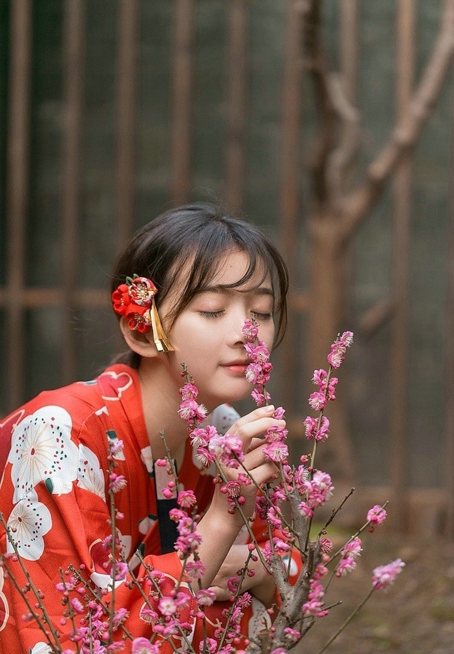 清纯美女樱桃小嘴配日本和服清纯写真