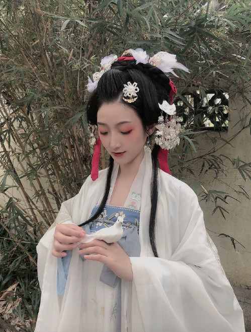 白鹤仙姬汉服美女唯美写真图片古装美女图片