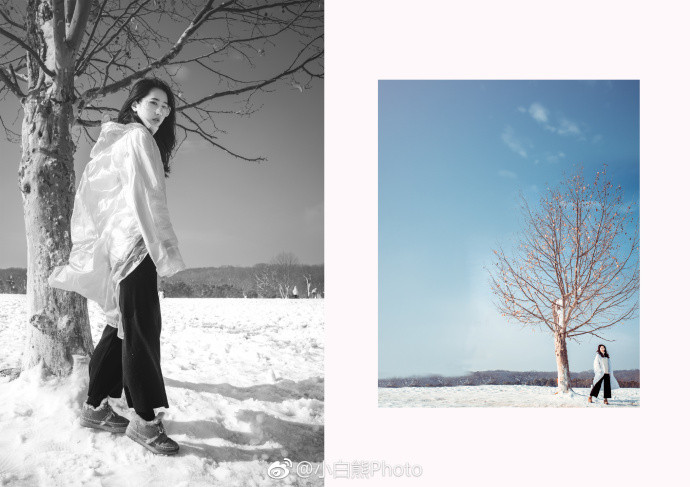 清纯美女雪地里唯美图片