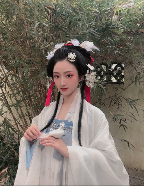 白鹤仙姬汉服美女唯美写真图片古装美女图片